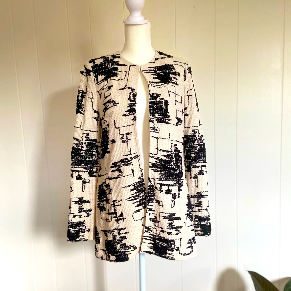 St. John Abstract Tweed Jacket size 6